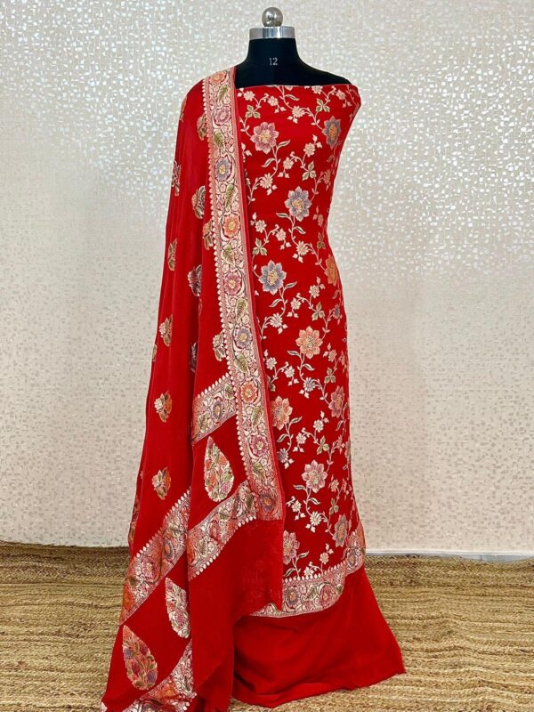 unstiched khadi banarasi suitsets