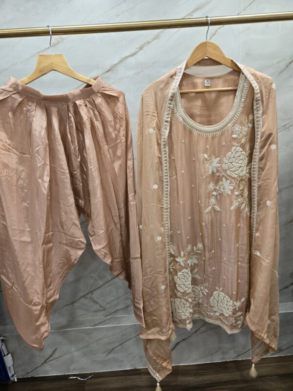 Premium pure chinon kurti set