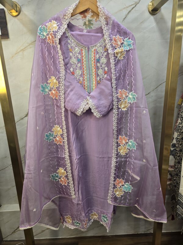 Pure Organza Heavy Embroidery Suitset